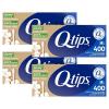 imageQtips Cotton Swabs Organic Swab Ultimate Home and Beauty Tool Made from Organic Cotton Paper 400 CountPack of 4