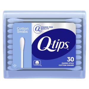 imageQtips Travel Size Cotton Swabs Original For Home First Aid and Beauty 100 Cotton 30 Count